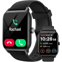 Smartwatch Herren Damen mit Telefonfunktion Alexa Built-in, 1,8" Fitnessuhr Herren mit 100+ Sportmodi, Pulsmesser SpO2 Schlafmonitor, IP68 Wasserdicht, Schrittzähler Uhr Sportuhr für Android/iOS