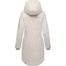 Ragwear Damen atmungsaktiver langer Wintermantel in Wollmantel-Optik warme Winterjacke Jannisa Coat YOUMODO Ecru Gr. XXL - XXL