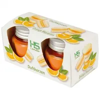 HS Candle Macaron Duftkerze 2 St. orange