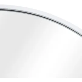 [en.casa] Wandspiegel, Weiß Glas, rund 50x2.8x50 cm Spiegel, Wandspiegel