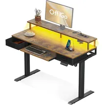 luxuskollektion Schreibtisch Elektrisch 120 cm Braun