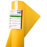 Sensalux Light Tischdeckenrolle, Oeko-TEX ® 100 - Made in Germany - 25m lang (Farbe nach Wahl), gelb, 1,10m x 25m, stoffähnliches Vlies, ideal für Jede Party, Vereinsfeier, Geburtstagsfeier