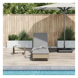 vidaXL Sonnenliege 200 x 58 x 80 cm Beige