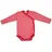 cosilana Langarm Baby-Wickelbody aus Bio Wolle / Seide Geringelt Rot 50/56