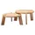 MID.YOU Couchtisch Set Hell Mangoholz 53 x 53 x 32 cm