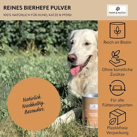 Paws & Patch reines BIERHEFE PULVER 250g für Hunde & Katzen