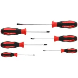 Gedore red Schraubendreher-Set 6-teilig, Schraubenzieher-Satz Schlitz/Kreuzschlitz, 2-Komponenten-Griff, Werkzeug, R38002006