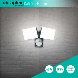 Oktaplex lighting LED mit Bewegungsmelder 230V IP65 Warmweiß mit Master Funktion