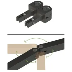 Cadro Flexibler Knoten 360 Grad Edelstahl Optik