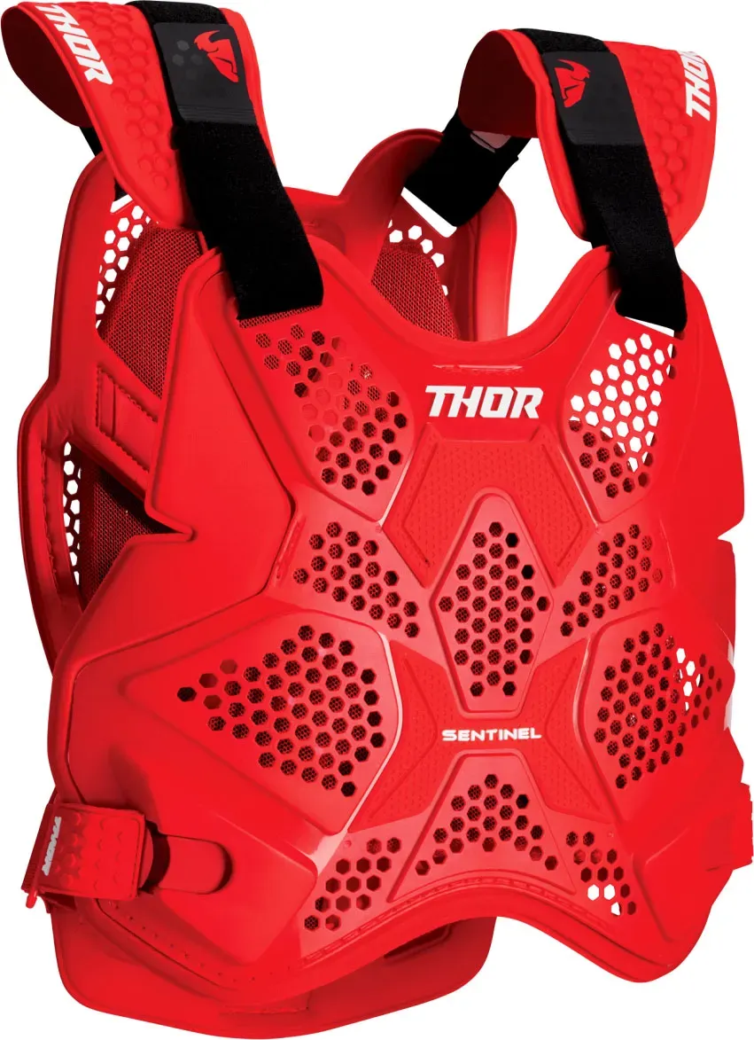 Thor Sentinel Pro, gilet de protection - Rouge/Rouge - XS/S