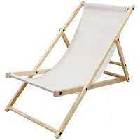 ECD Germany Liegestuhl klappbar aus Holz 52x83x117 cm, Gartenmöbel,