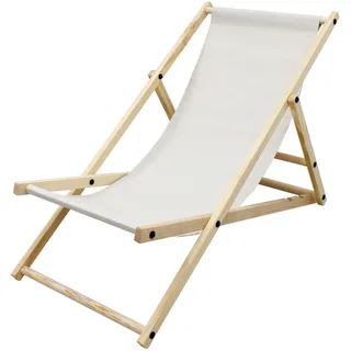ECD Germany Liegestuhl klappbar aus Holz 52x83x117 cm, Gartenmöbel, Gartenliegen