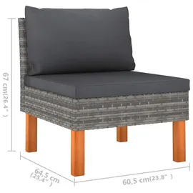 vidaXL Garten-Lounge-Set 6-tlg. grau 3059715