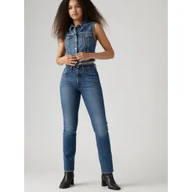 Levi's 501 Damen Jeans mit geradem Bein in Mittelblau-W31 / L30