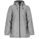 coastguard 19 cg 68 the original brand Coastguard Damen Jacke reflektierend - Wattierte Damenjacke mit angeschnittener Kapuze in Hellgrau Größe 48 - 48
