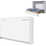 QMM TraumMöbel Schrankbett Wandbett HB90x200 (Einzelnes Möbelstück, 1-St., Farbauswahl) horizontal Klappbar