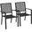 Yaheetech Esszimmerstuhl Metall schwarz 2er Set