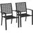 Yaheetech Esszimmerstuhl Metall schwarz 2er Set
