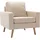 vidaXL Sessel Parlina Polyester 54 x 80 x 71 cm Creme mit Kissen