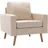 vidaXL Sessel Parlina Polyester 54 x 80 x 71 cm Creme mit Kissen