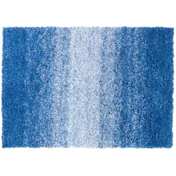 Casa Pura Badteppich Wave   Rutschsicher & schnelltrocknend   Blau/Weiß