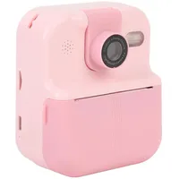 Sofortbildkamera für Kinder, 48 MP Foto 1080P, 2,4 Zoll IPS-Bildschirm, Tragbare Kamera, 1200 MAh Akku, Unterstützt Musik, Spiele, Spielen mit 180° Drehbarem Objektiv, 3 x (PINK)