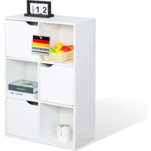 Floordirekt Bücherregal Connecticut 59,6 x 29 x 91 cm Weiß