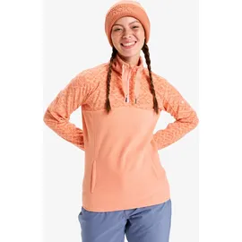 Roxy Sayna Fleece Mit Halbem Reißverschluss - Peach Pink Roxygram Tonal M