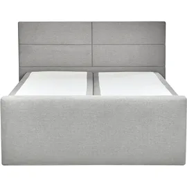 Beliani Boxspringbett hellgrau Textil, 160x200 cm