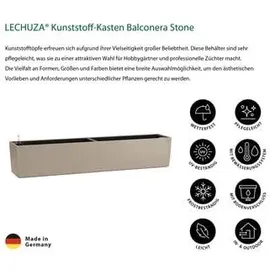 LECHUZA Balconera Stone 100 99 x 19 x 19 cm Sandbeige