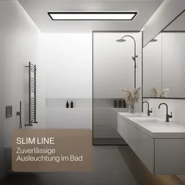 B.K.Licht LED Panel 1 98 x 20 cm eckig schwarz