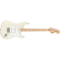Squier Fender Affinity Series Stratocaster E-Gitarre, Ahorn-Griffbrett, Olympic White