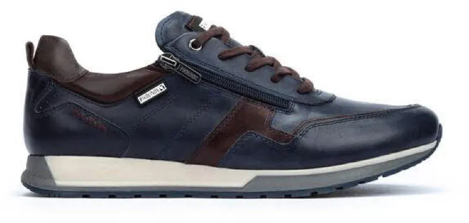 Pikolinos Cambil Herren Freizeitschuh Lederschuh Blau 45 blau