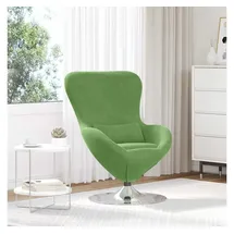 vidaXL Eiersessel Hellgrün Samt 63 x 73 x 90 cm Grün mit Rollen