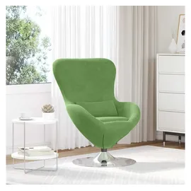 vidaXL Eiersessel Hellgrün Samt 63 x 73 x 90 cm Grün mit Rollen