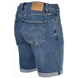 G-Star Herren Jeansshorts - 3301 Slim Short , Stretch Denim, Jeans, kurz Blau 35W