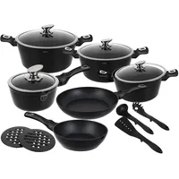 15-teiliges Granit Kochtöpfe Kochtopfset Topfset BERLINGERHAUS Thermoguard BH-1474N