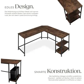 Tectake tectake® Schreibtisch Hamilton 138 x 138 x 75,5 cm