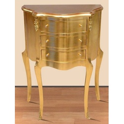 Casa Padrino Barock Kommode mit 3 Schubladen Gold - Möbel