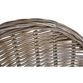 Möbel Kraft Sessel Hiding Rattan 64 x 88 x 67 cm Grau mit Kissen