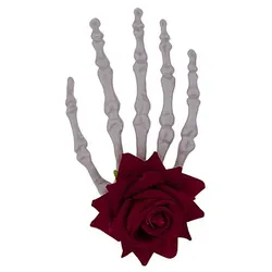 Haarklammer "Knochen-Hand", grau