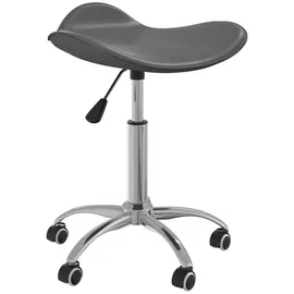 vidaXL Friseur Rollhocker Grau Kunstleder - Vidaxl