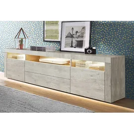 borchardt Möbel Santa Fe Lowboard 166 cm Grau MDF/Spanplatte