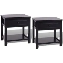 vidaXL Nachttisch Holz Schwarz