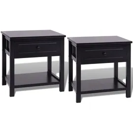 vidaXL Nachttisch Holz Schwarz
