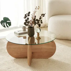 Asir Couchtisch BUBBLE 35x75 cm braun/klar - Braun