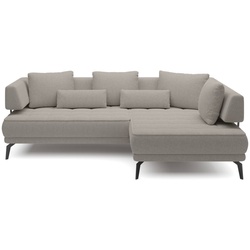 Ecksofa Giotto Stoff Steingrau