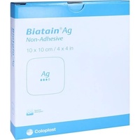 B2B Medical GmbH Biatain Ag Schaumverband 10x10 cm nicht haftend