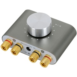 McGrey MAMP-250BT Mini-Hifi-Verstärker Audioverstärker (100 W, Stereo-Verstärker – Bluetooth 5.0, Klinken- und USB-Eingang) silberfarben