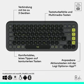 Logitech POP Icon Keys DE Grafit / Grün